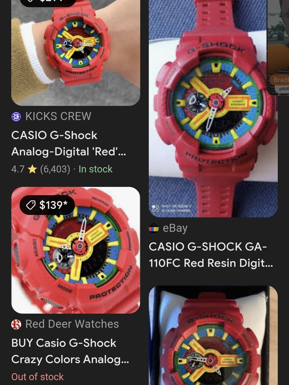 Casio G-Shock Red Multicolor Sport Watch - Picture 11 of 11